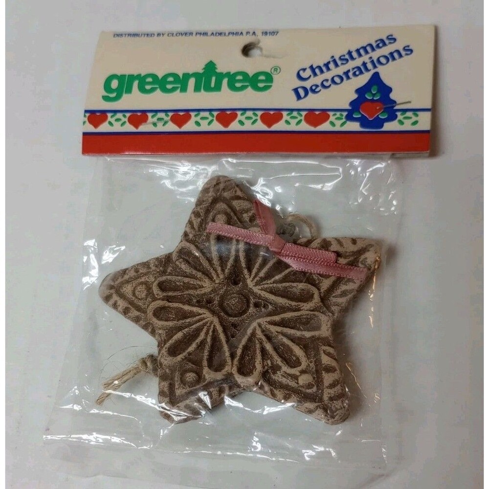 Vintage Greentree Philadelphia PA Salt Dough Star Ornament NEW OLD STOCK